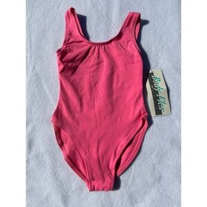 Body Flex Girls Pink Leotard Dance Gymnastics Ballet Made in USA NWT 4/5 Vintage